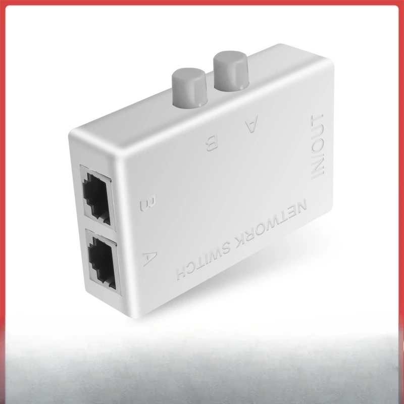 Divisor RJ45 de 2 puertos Mini Internet Red externa interna Conmutador bilater dos en uno salida RJ45-2M