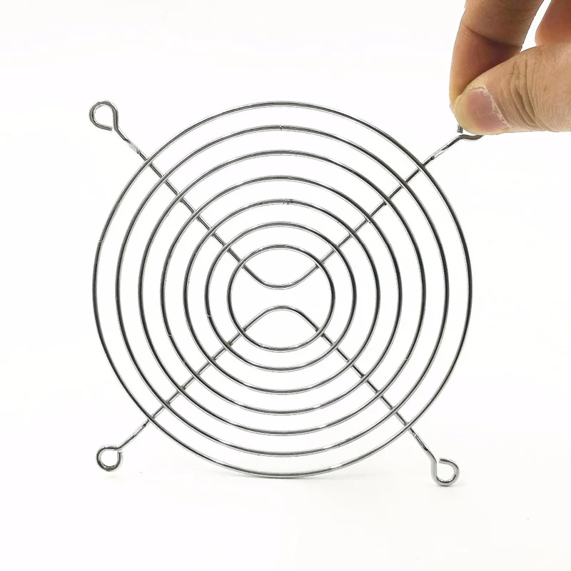 Protector de dedo de Metal para parrilla de ventilador de refrigeración plateada de 5 uds para ventiladores de caja de 120mm 90mm 80mm - imagen 3