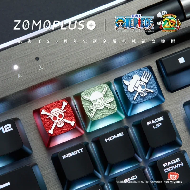 Zomoplus-teclas de Metal personalizadas de una pieza, accesorios de teclado mecánico personalizados originales, Luffy Zoro - imagen 3
