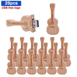 Pendrive Madera Forma Guitarra – Logo Personalizable