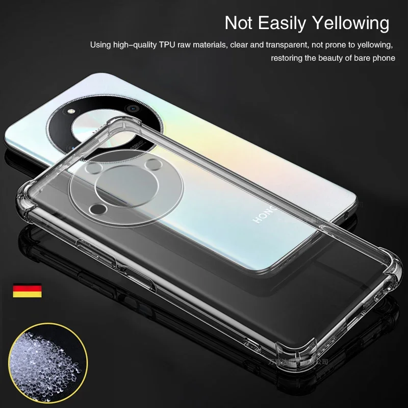 Funda de teléfono de silicona suave para Honor X50 Pro GT X50i X50GT X50Pro 5G, protección de lente de Airbag, cubierta trasera Original transparente - imagen 3