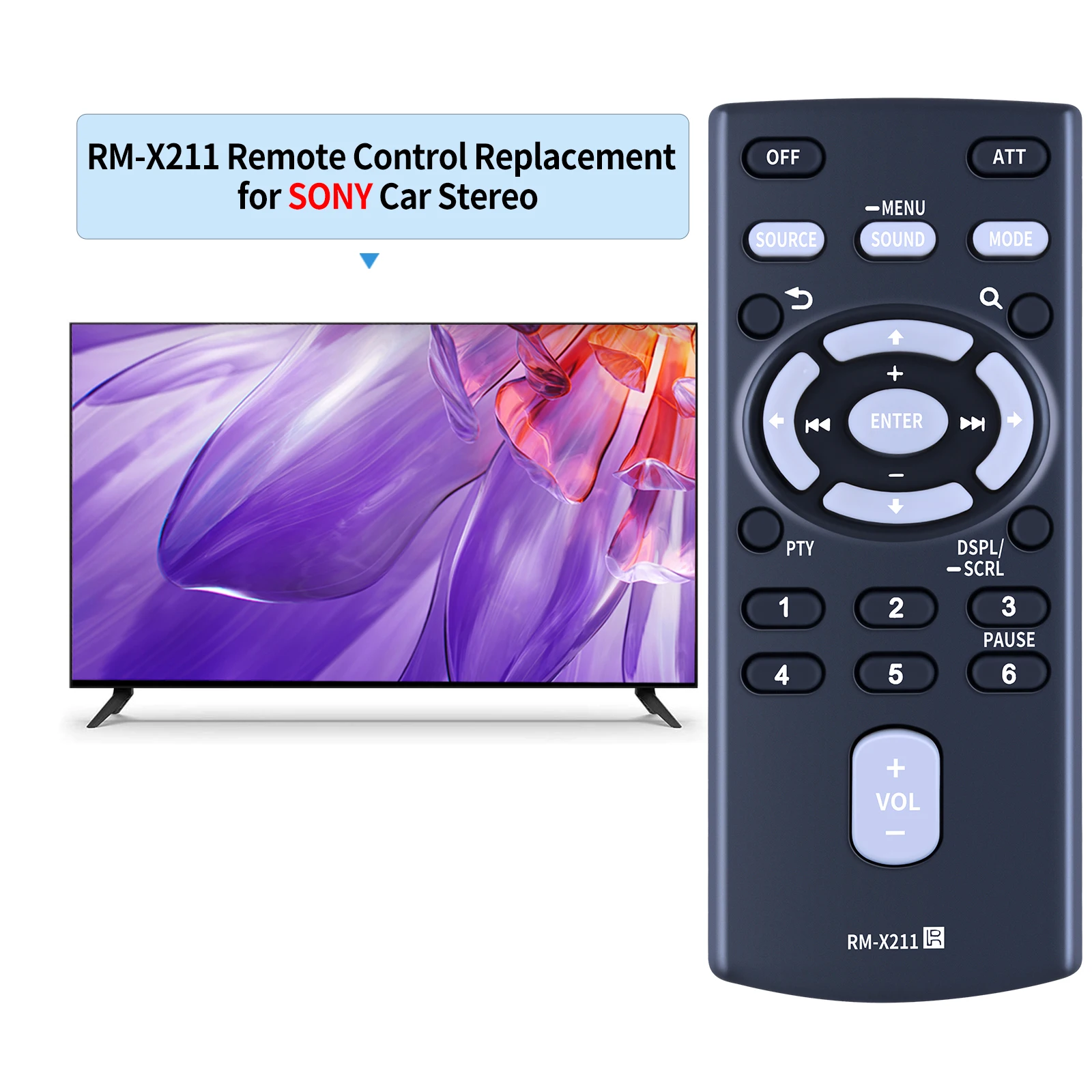 Nuevo RM-X211 Control remoto para Sony Car Stereo CDX-GT66UPW CDX-GT56UI CXS-GT5616F - imagen 2