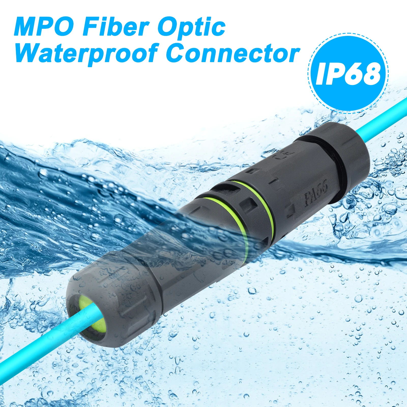 Nuevo conector de fibra óptica MPO MTP adaptador brida arriba-abajo OM3 10 Gigabit acoplador conector impermeable - imagen 5