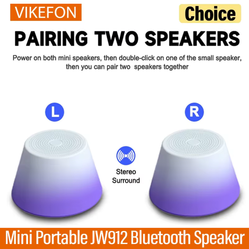 VIKEFON Mini altavoz portátil JW912 Bluetooth altavoz magnético BT5.3 pequeña caja de sonido 7 horas de reproducción soporte para teléfono