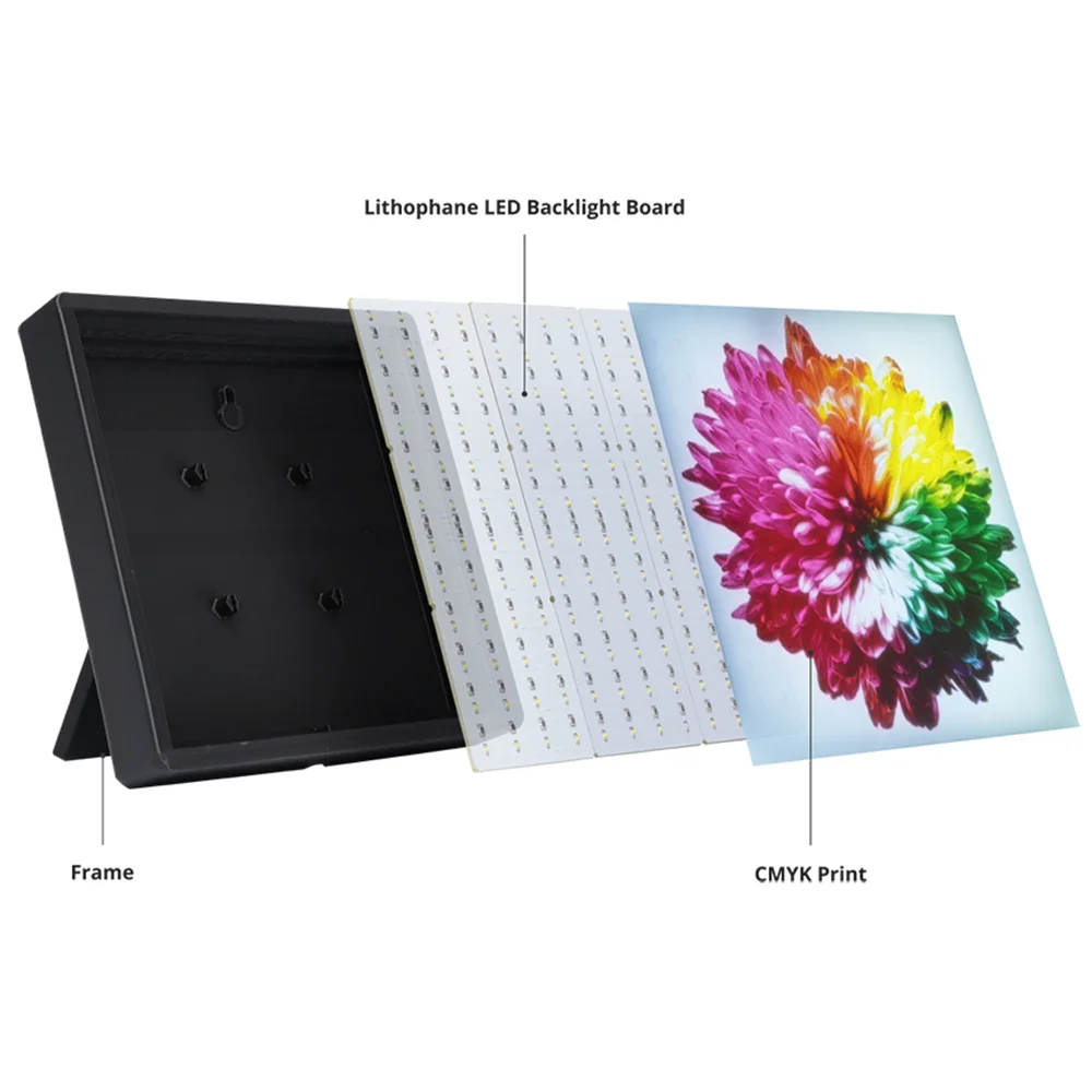 Para Bambu Lab Lithophane Panel Led CMYK tablero de retroiluminación LED PLA básico CMYK paquete de lithophane impresión 3D foto de lithophane 96x144mm - imagen 3