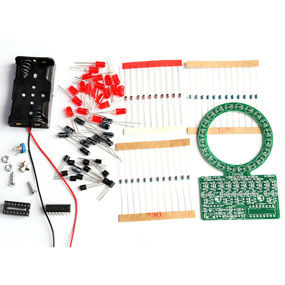 Anillo electrónico DIY, Kit de fabricación de luces LED de agua corriente, juego de aprendizaje de soldadura DIY con cuentas de lámpara degradadas de agua corriente - imagen 5