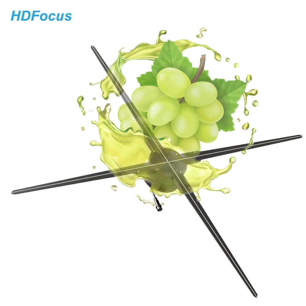 La publicidad al aire libre del holograma 3d fan 100cm del holograma 3d llevó la exhibición del holograma 3d del ventilador - imagen 2