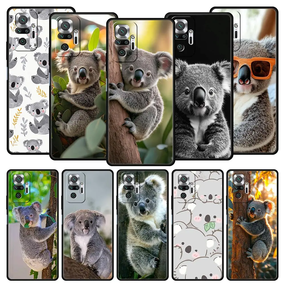 Funda de teléfono Koala para Xiaomi Redmi Note 14 13 12 5G 11 10 Pro Plus 4G 9S 9 14C 13C 12C 10C 9C 9A funda suave de TPU