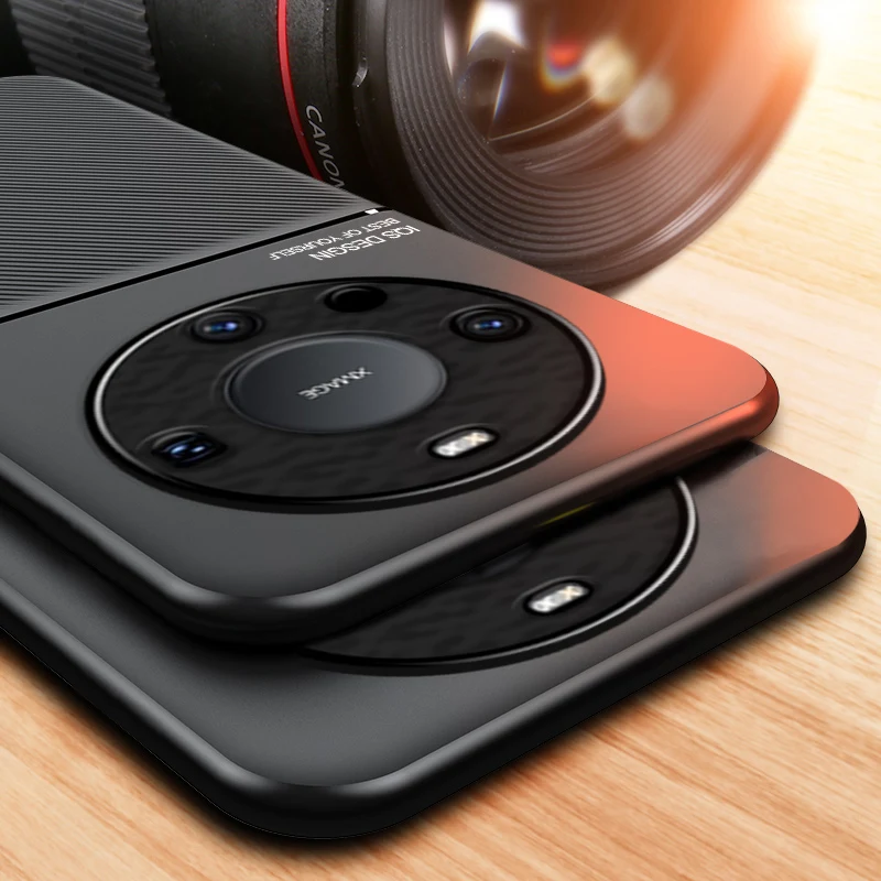 Funda magnética de cuero para coche, carcasa trasera a prueba de golpes para Huawei Mate 60, 60Pro, 2023 - imagen 4