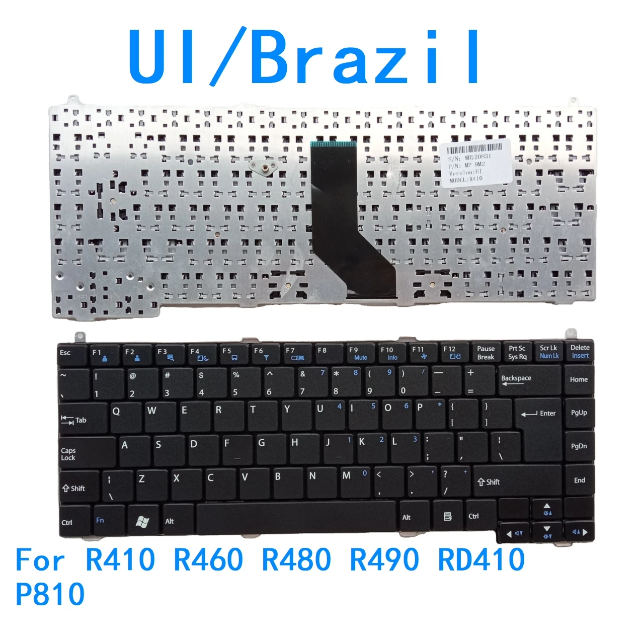 Nuevo teclado de idioma UI Brasil para LG R410 R460 R480 R490 RD410 P810 teclado de repuesto para PC portátil
