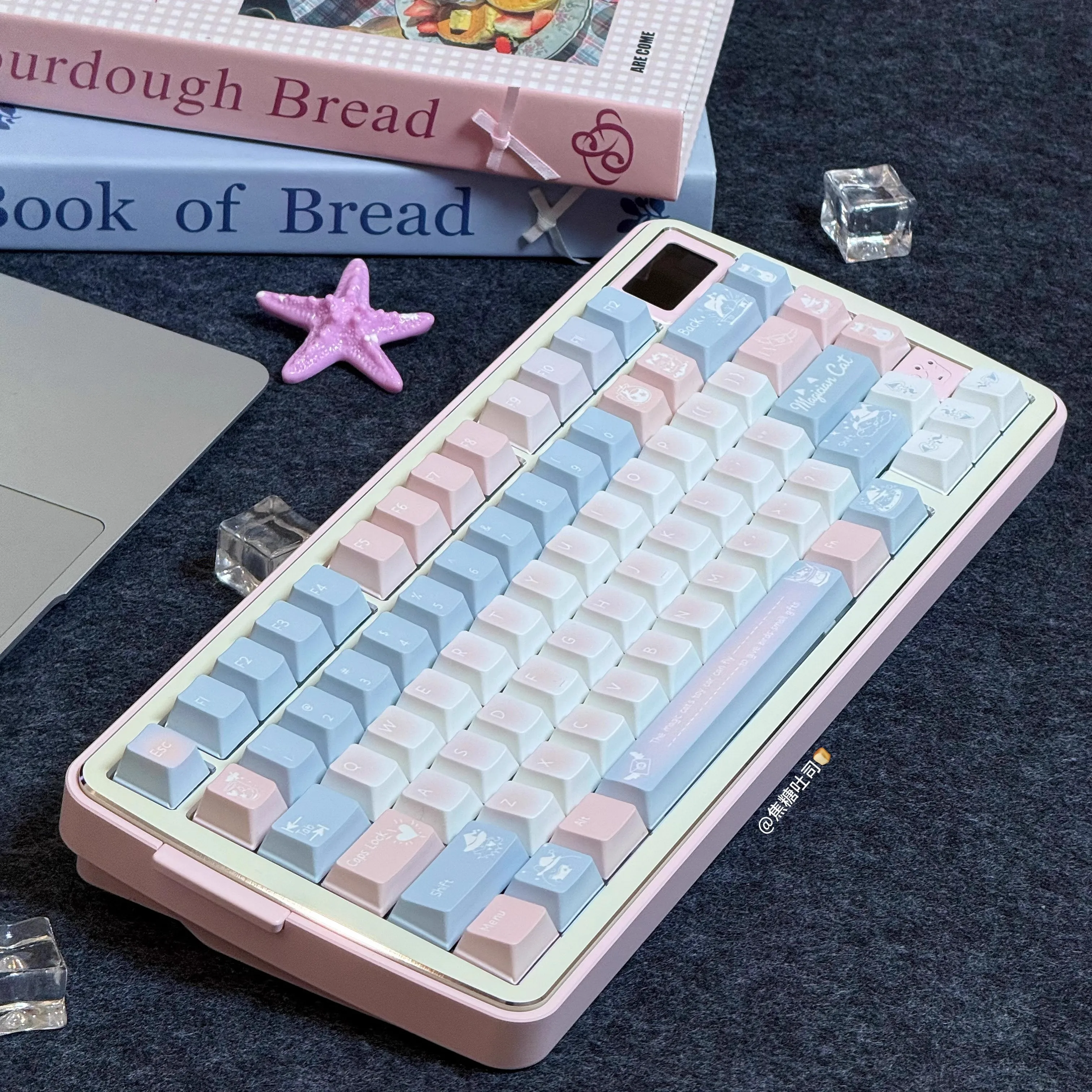 Teclas azules con tema de estrella azul, 139 teclas, perfil de cereza PBT, tapa de tecla personalizada de dibujos animados para juegos, regalo para teclado mecánico - imagen 2