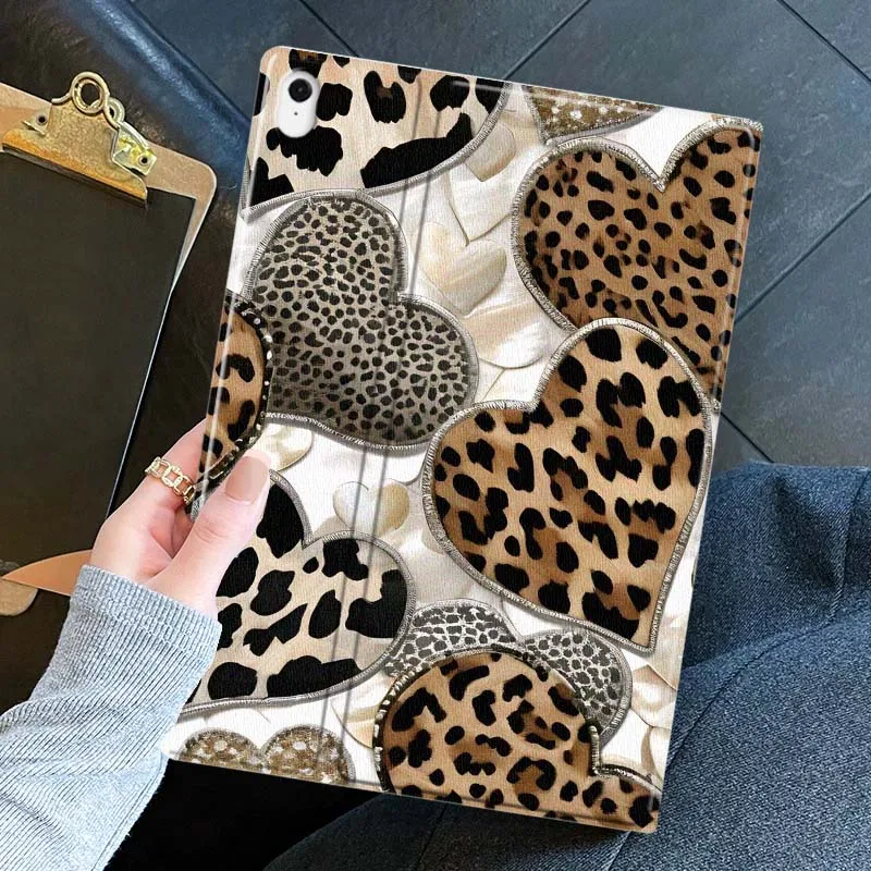 Funda artística con estampado de leopardo y corazón para tableta Samsung Galaxy Tab S11 S10 S9 S8 S7 S6 A11 A9 A8 A7 10,5 10,4 Lite FE Plus pulgadas - imagen 4