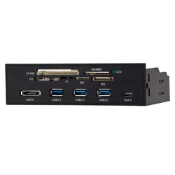 Lector de Tarjetas Internas USB-C eSATA para PC – SD CF