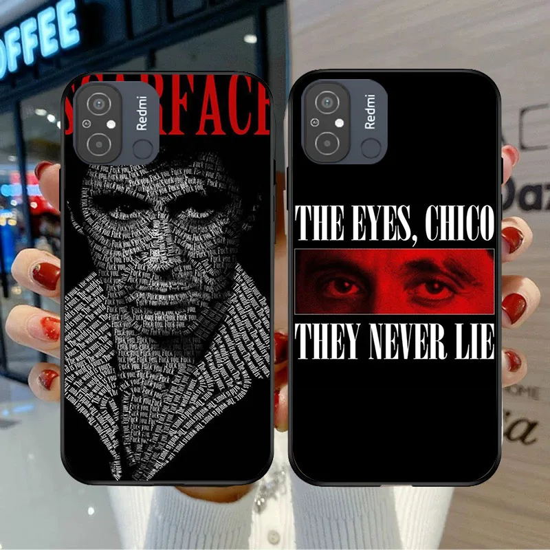 BD-52 Scarface Hero funda negra para Xiaomi Redmi 12C K40 POCO M4 M5 C50 C51 C55 F3 GT Pro Plus - imagen 5