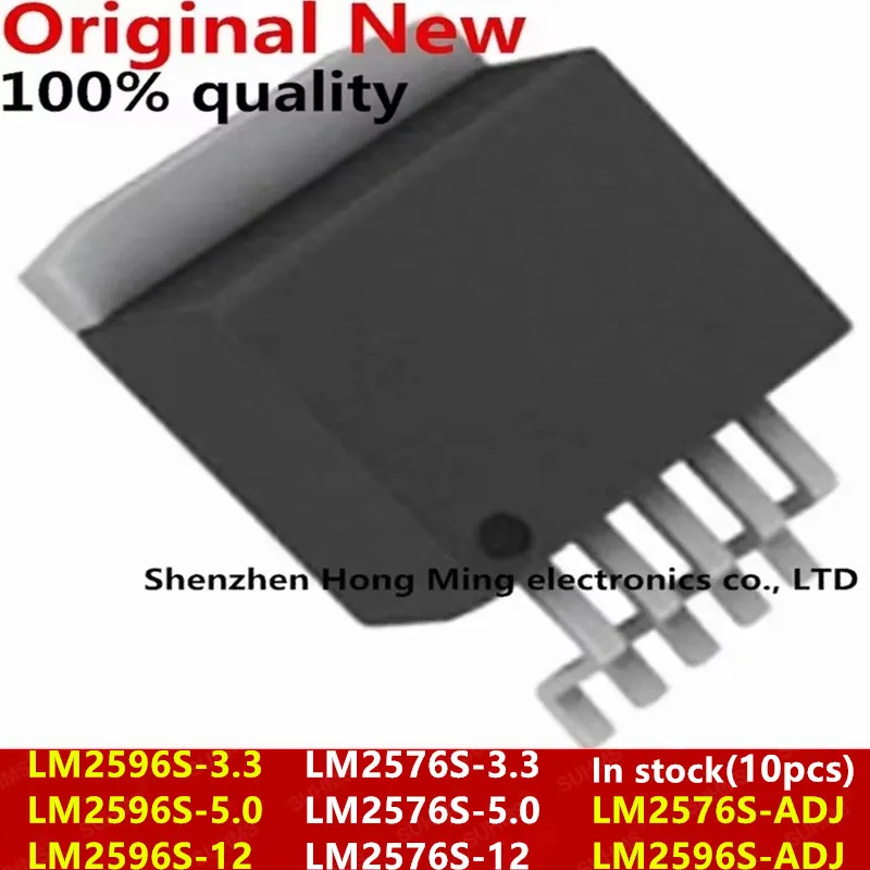 (10 piezas) LM2596S LM2576S LM2596S-3.3 LM2596S-5.0 LM2596S-12 LM2596S-ADJ LM2576S-3.3 LM2576S-5.0 LM2576S-12 LM2576S-ADJ TO-263
