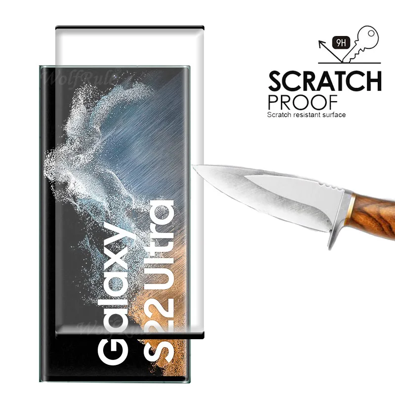 Protector de pantalla de vidrio Ultra templado 4 en 1 para Samsung Galaxy S22 Ultra, película de lente para Samsung S22 Ultra - imagen 3