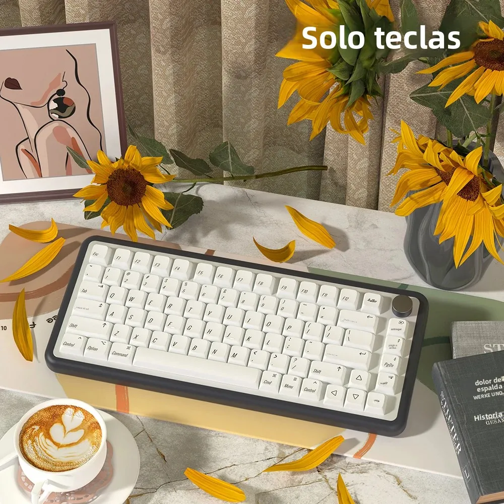 Teclas PBT con perfil XDA, tema minimalista, español, coreano, francés, alemán, ruso, japonés, para teclado mecánico - imagen 3