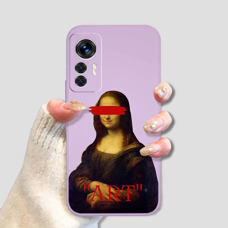 Mona Lisa estética para Xiaomi Mi Note 11X 11i 11 10 10i 10T 9 9T 8 Ultra Pro Lite 5G SE funda de teléfono de borde recto suave - imagen 2