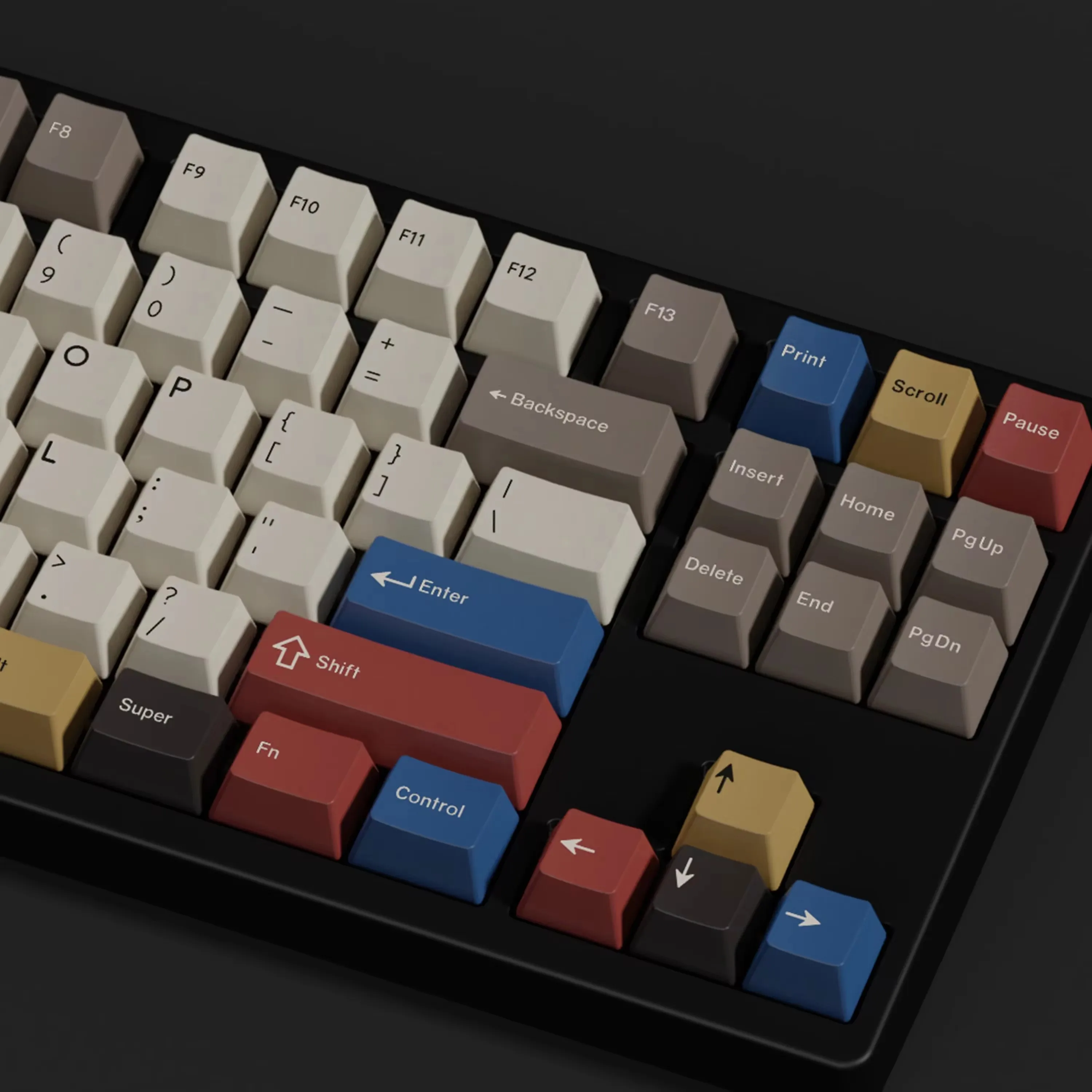 Teclas PBT Retro 100 con perfil de cereza, teclas de sublimación de tinte, 158 teclas para teclado mecánico MX Switch, barra espaciadora dividida - imagen 4