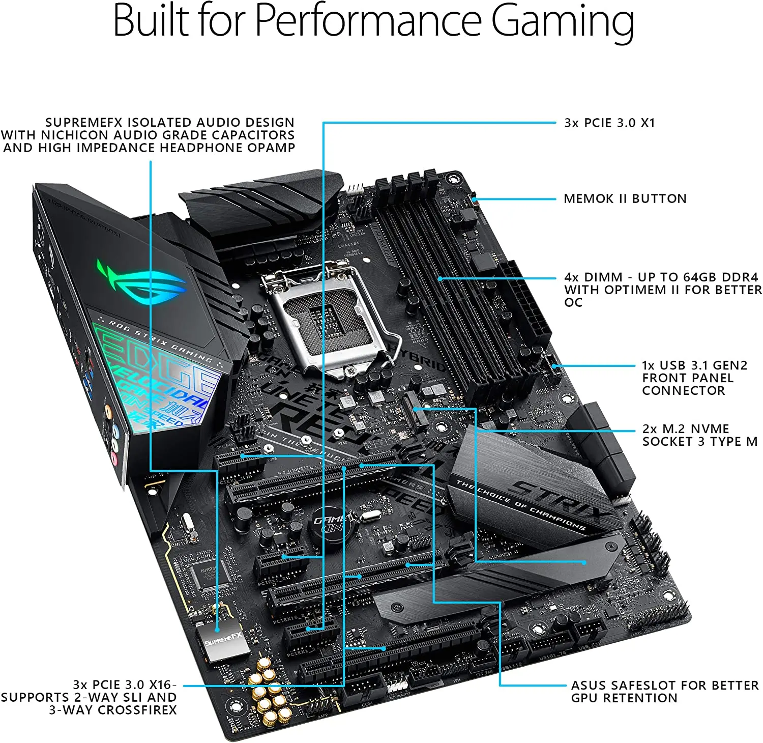 Asus-placa base para juegos ROG STRIX Z390-F LGA 1151, DDR4, Intel 8th 9th-Gen i9, i7, i5, i3, 128GB, RGB, CrossFireX Z390 - imagen 3