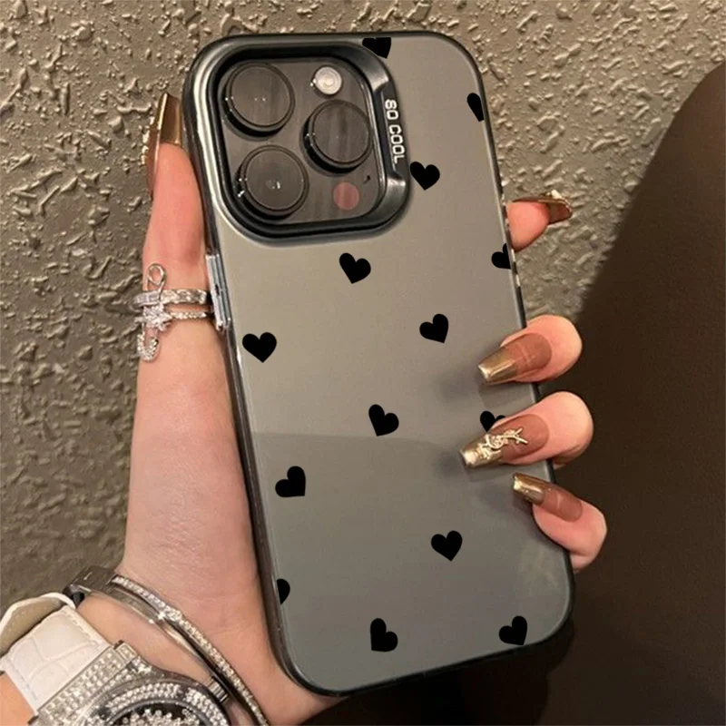 Funda de teléfono IMD plateada con diseño de amor Simple para Xiaomi Redmi Note 14 13 12 11 ProPlus 5G 12S 11S 10S Redmi 14C 13C 12C 13 4G - imagen 2
