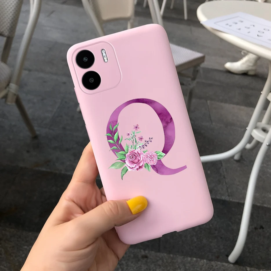 Funda de silicona suave a prueba de golpes para Xiaomi Redmi A1 Plus A1 +, carcasa de lujo con letras, parachoques - imagen 5