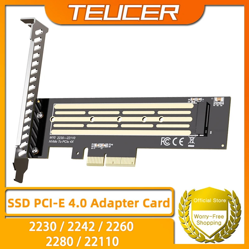 TEUCER-tarjeta adaptadora M.2 NVMe SSD a PCIe 4,0, expansión PCIe X4/X8/X16 para transferencia de datos de alta velocidad