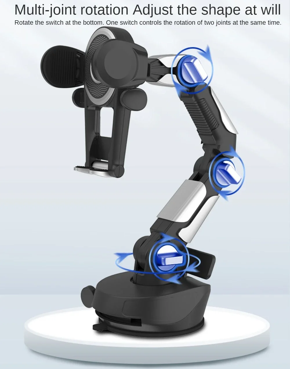 Soporte de teléfono resistente para salpicadero de parabrisas de coche, soporte de teléfono con ventosa de brazo largo, soporte GPS para teléfono inteligente de 4,7-6,8 pulgadas - imagen 3