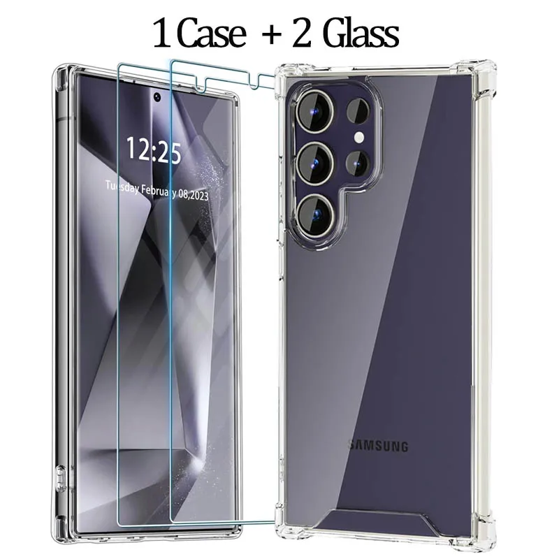 S25 Ultra Funda de teléfono Original para Samsung S24, cubierta protectora trasera Ultra transparente para Samsung Galaxy S 24, fundas de TPU Ultra suaves - imagen 5