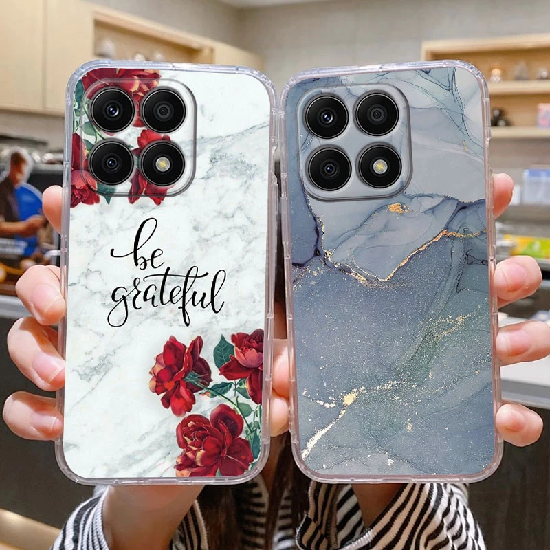 Para Honor X8b X8a X8c X8 70 Lite 90 funda inteligente para teléfono gradiente océano mármol claro Coque suave moda Fundas Shell parachoques - imagen 3