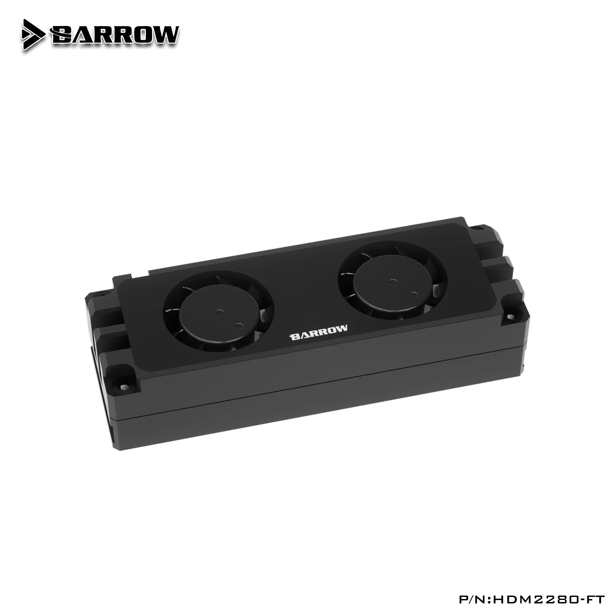 Barrow-enfriador de disco duro de estado sólido M.2, disipador térmico de ventilador turbo doble, Compatible con PCIE SATA 22110 2280 HDM2280-FT - imagen 4
