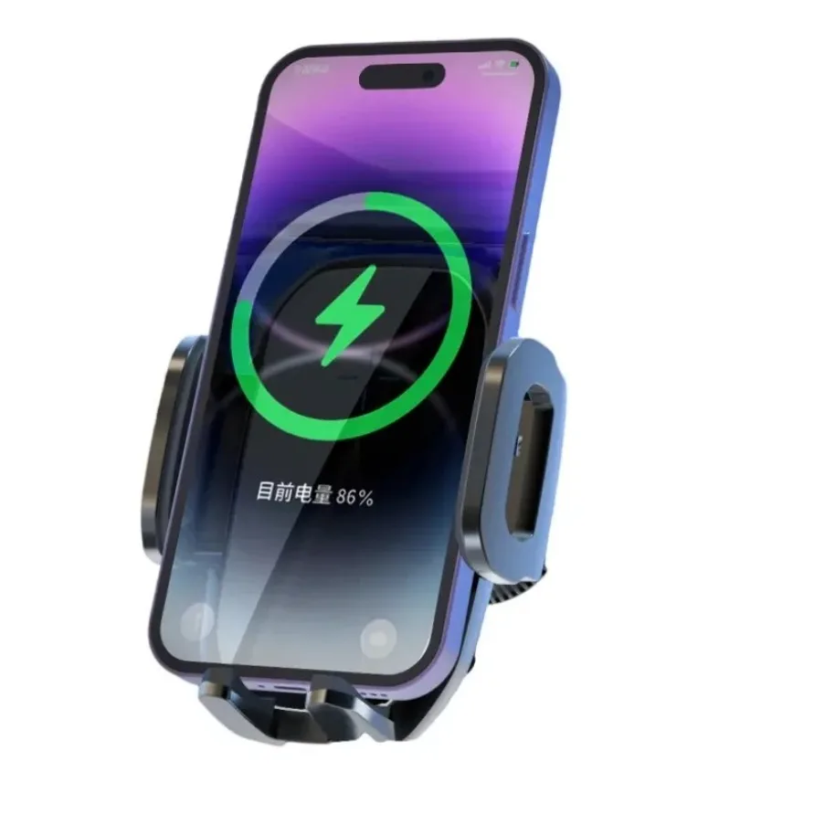 Cargador de coche inalámbrico de carga rápida de 15W, soporte para teléfono, cargador de montaje para teléfono de coche, ventilación de aire, sujeción automática para iPhone 16 15 14 Pro Max - imagen 5