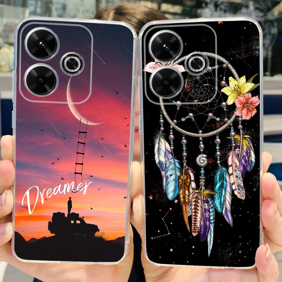 Para Xiaomi Poco M6 Pro 5G funda lindo gato mariposa cubierta pintada funda de teléfono de silicona suave para Xiaomi Poco M6 Pro PocoM6 4G parachoques - imagen 4
