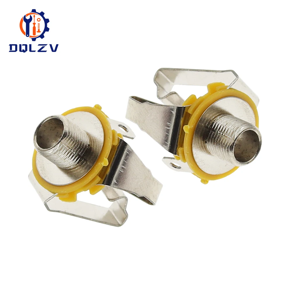 Níquel 6,35 mm 1/4 pulgadas Mono TS Panel montaje en chasis Jack Audio conector hembra soldadura - imagen 3