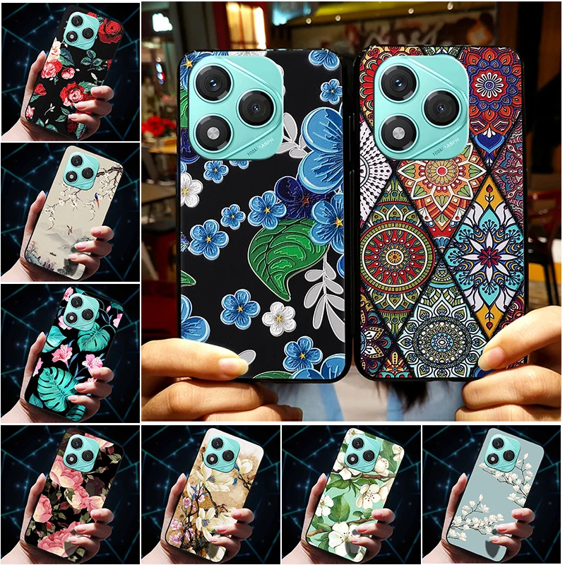 Para Honor 400 Lite funda de silicona suave parachoques 3D flores en relieve fundas de teléfono para Honor400 pro 300 Ultra Honor300 pro cubiertas traseras