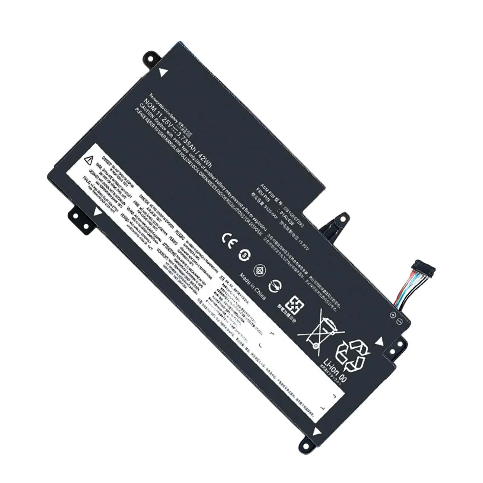 YOOFAN batería para ordenador portátil, pila para Lenovo THINKPAD 13 GEN 2 20J1 S2 20GKS06300 11,4 V 42WH, 01AV435 01AV436 - imagen 3