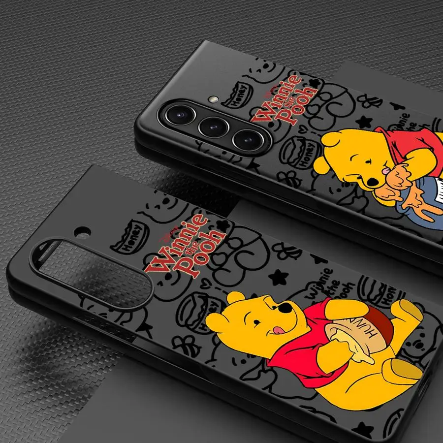 Funda trasera de dibujos animados de Disney Winnie The Pooh para Samsung Galaxy ZFold5 ZFold6 ZFold3 Z Fold 7 6 5 4 3 ZFold4 ZFold7