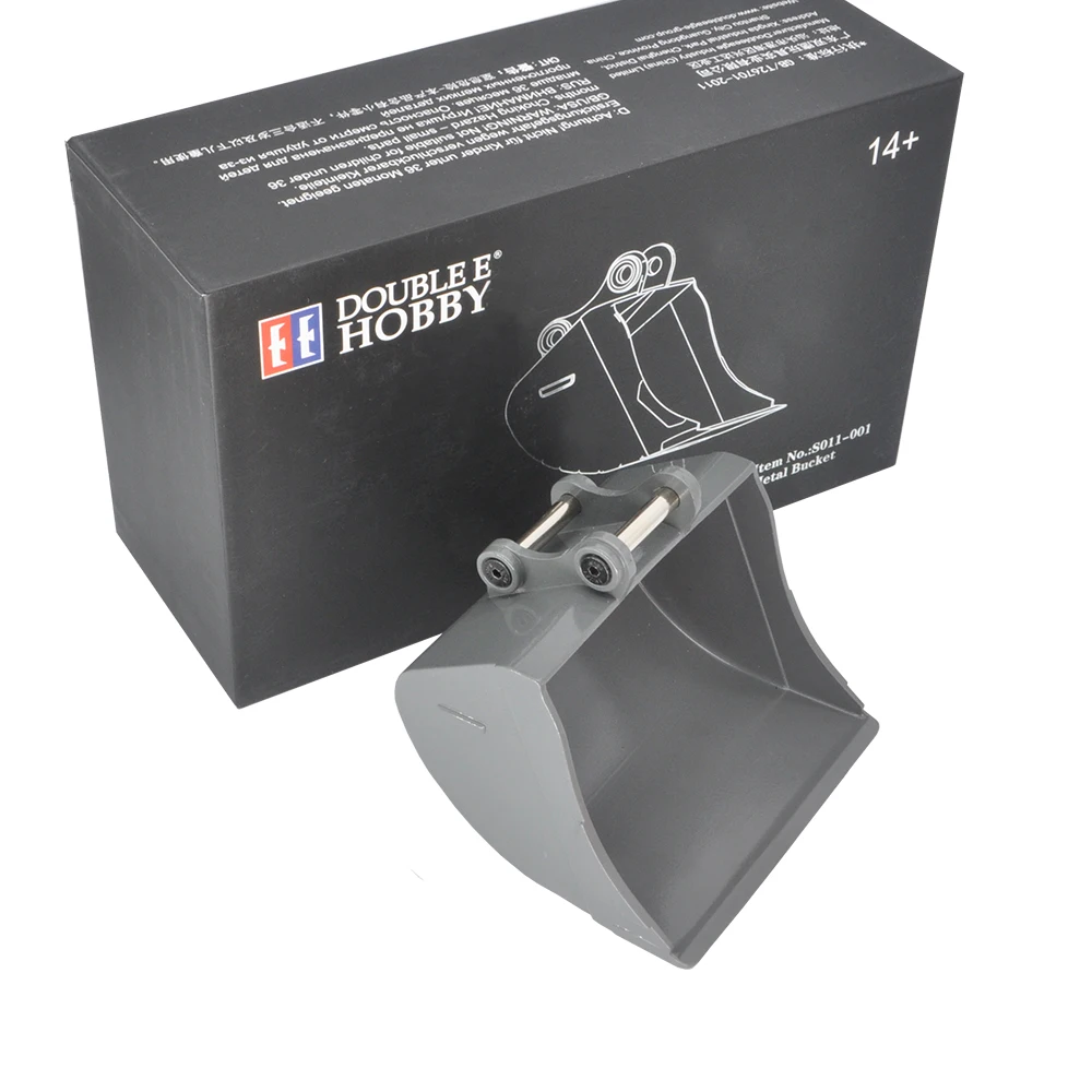 Cubo de metal doble E EC160E S011-001 sin dientes para excavadora 1/14 RC E010 E111, cubo de 100 mm de ancho - imagen 3