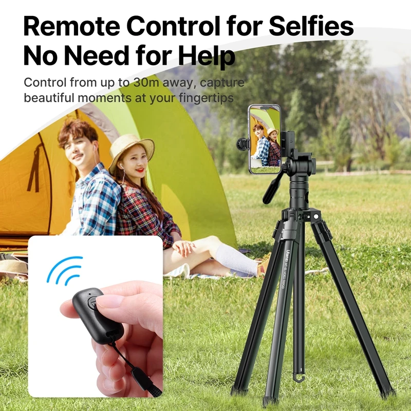 Trípode Horizontal Ulanzi MT-65 de 1,76 M con Control remoto de 30 M, cámara DSLR, teléfono, trípode de vídeo, brazo extendido para disparar en vivo - imagen 2