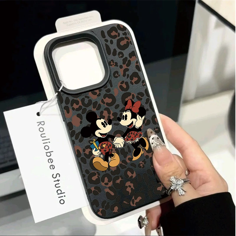 Funda Minnie de Disney con estampado de leopardo a la moda para Motorola Moto Edge 50 Neo Pro 50 60 Fusion Stylus G84 G05 G15 G34 G75 G85 G54 G35 - imagen 2