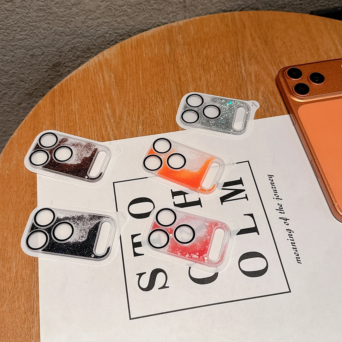 Protector de cámara brillante Quicksand para iPhone 17 Pro Max 17 Pro, película de lente con purpurina, protección completa de silicona antiarañazos para cámara - imagen 4