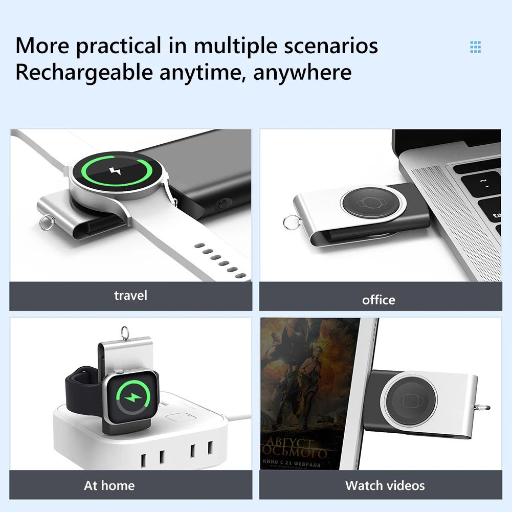 Cargador inalámbrico para AirPods Pro 2 iWatch, cargadores inalámbricos, Mini powerbank, estación de carga rápida para apple/Samsung Galaxy Watch - imagen 5