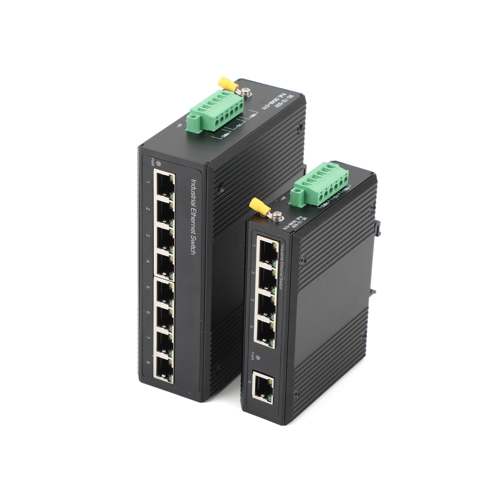 Conmutador POE industrial de 5/8 puertos, carril DIN de 100/1000Mbps, Plug and Play, para sistema de vigilancia y automatización de fábrica - imagen 2