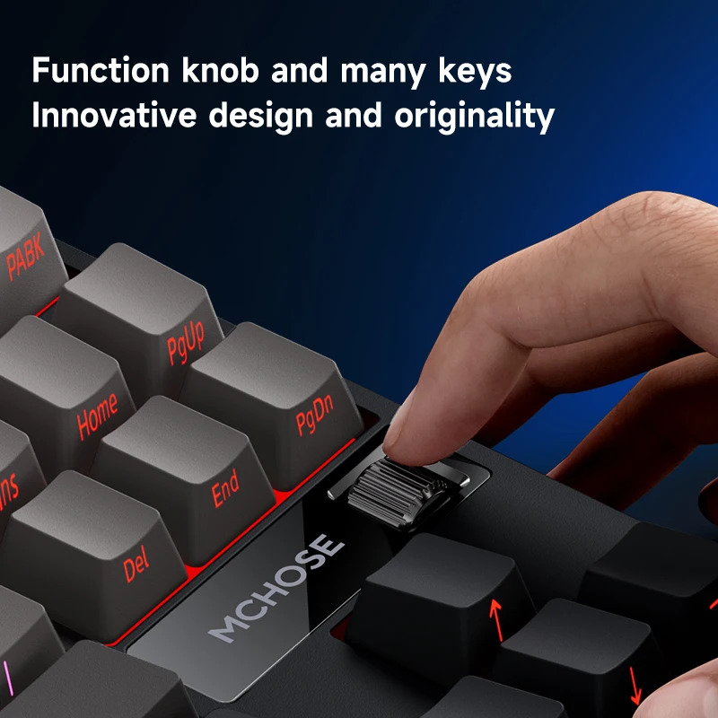MCHOSE G87 Pro Teclado mecánico inalámbrico Conexión de tres modos, interruptores intercambiables en caliente, Compatible con múltiples dispositivos Original - imagen 3