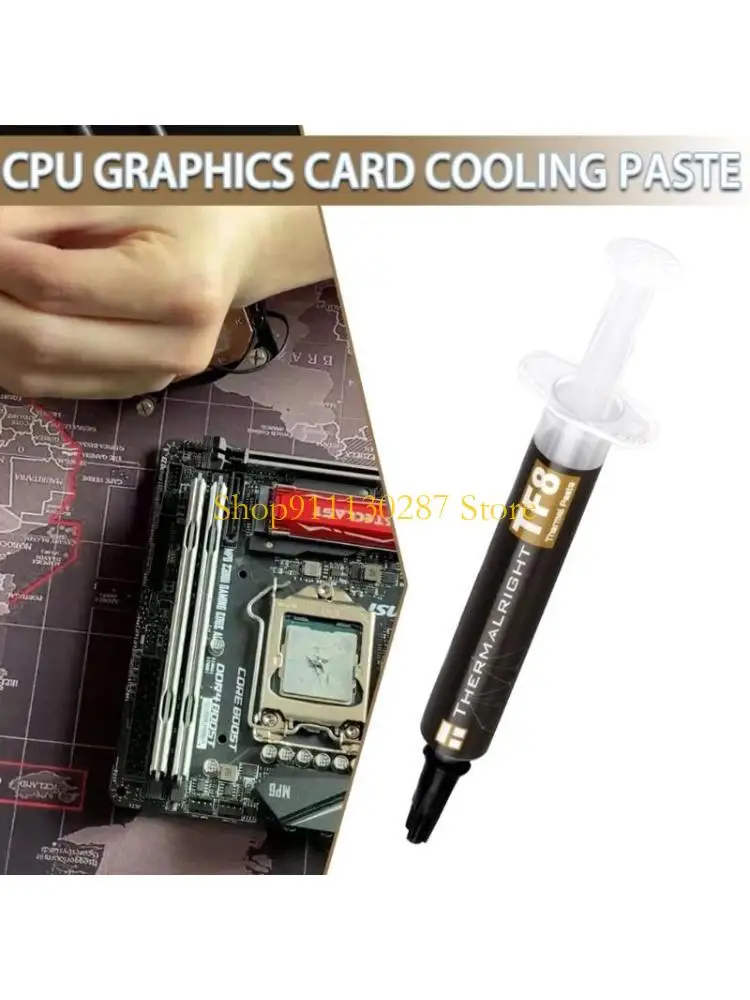 Pastas grasa conductoras térmicas silicona J1HC, compuesto térmico disipador térmico refrigeración TF8 2g/5,8g para