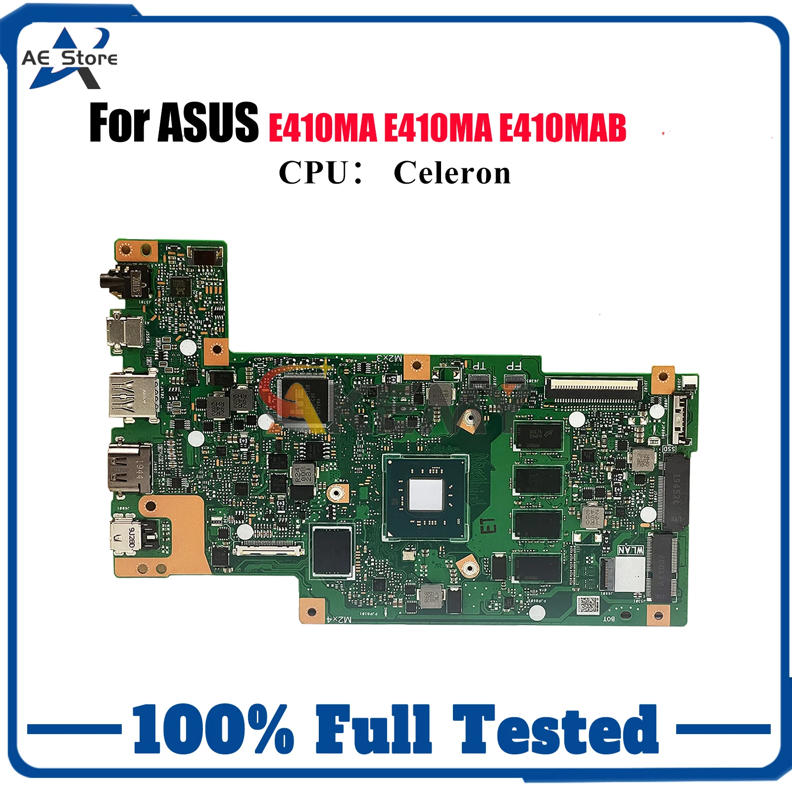 Placa base para ordenador portátil E410MA para ASUS EeeBook E410M E410MAB E410MA placa base para portátil con CPU Celeron 100% pruebas OK envío rápido