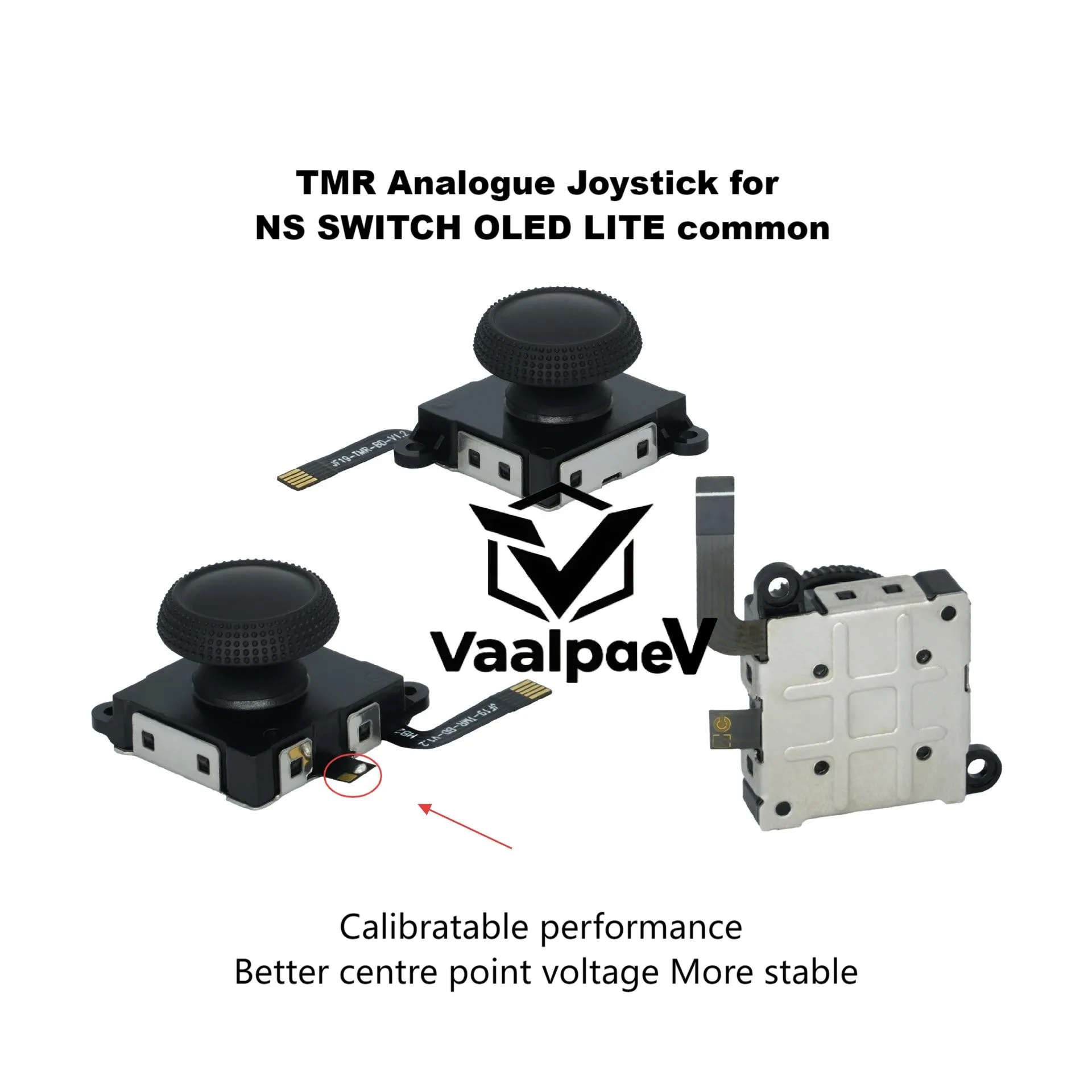 SWITCH TMR JOYCON Joystick analógico 3D para NS LITE OLED antivaho más difícil de usar previene el deslizamiento construido para actualizaciones DIY