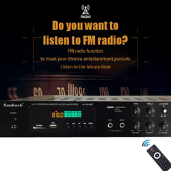 Amplificador HiFi Bluetooth 2500W Estéreo – Cine Casa y Karaoke