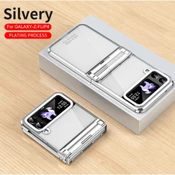 Funda Samsung Galaxy Z Flip 5 Transparente Hebilla Electrochapada Antigolpes