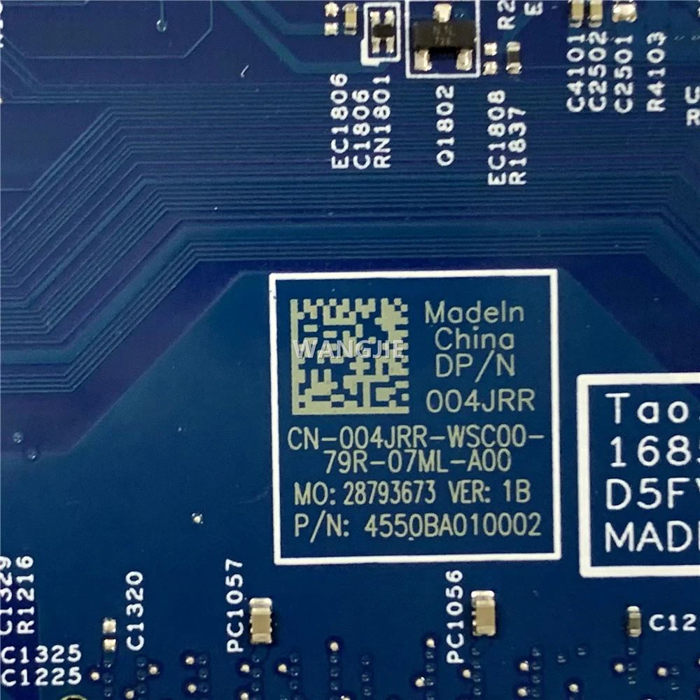 Placa base para ordenador portátil 16852-1 para DELL Latitude 3480 3580 Com SR343 I3-7100U CPU CN-004JRR 004JRR 04JRR 100% en funcionamiento - imagen 5